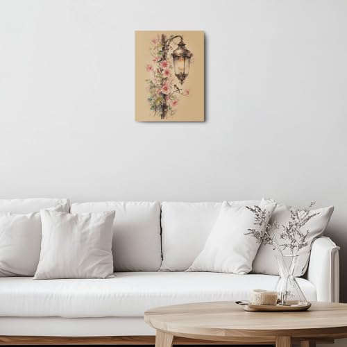 Vintage Birds Flowers Canvas Wall Art, Traditional Persian Birds Bohemian Wall Decor Framed Prints for Kitchen Living Room Bedroom Bathroom Office Apartment Decor, Housewarming Gifts 11.5x15 Inch - color: Multi 1381
