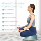 Hihealer Meditation Cushion, Traditional Tibetan Meditation Pillow Velvet Cover - Large Floor Cushion Seating for Adults - Yoga Buckwheat Bolster for Women、Moms - color: Tranquil Night & Day