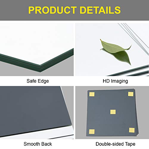 Ruomeng Home Gym Mirrors 12 Inch x 12Pcs Wall Mounted Mirror Glass Frameless Full Length Mirror Tiles for Home Gym, Bedroom, Door & Bathroom - size: 12"x12"-12pcs