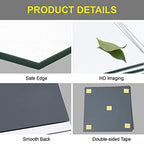 Ruomeng Home Gym Mirrors 12 Inch x 12Pcs Wall Mounted Mirror Glass Frameless Full Length Mirror Tiles for Home Gym, Bedroom, Door & Bathroom - size: 12"x12"-12pcs