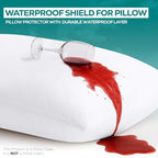 Set of 8 Pillow Protectors with Zipper Queen Size, Bed Bug and Dust Mite Proof Pillow Covers, Ultra Soft Pillow Encasements, Moisture Wicking and Waterproof Pillow Cases by Utopia Bedding (White) - size: Queen (Pack of 8)