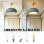 Gray Light Fixture Mid Century Semi Flush Mount Ceiling Light Nursery Close to Ceiling Lights Hallway Gold Semi Flush Mount Lamp Modern Porch Glass Chandeliers Entryway Overhead Light - color: Semi-Gray
