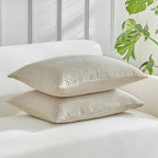 WARMDERN Waffle Weave Pillowcases King Size 4 Pack Pillow Cases Soft Microfiber Pillow Case Covers Set of 4 Boho Woven Textured Pillowcase with Envelope Closure(Khaki, 20x36 Inches, 4 Pack) - color: Khaki-waffle Weave, size: 20" x 36" (Pack of 4)