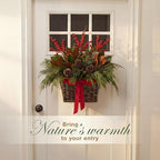 Set of 2 Black Wicker Hanging Baskets for Front Door, Mail, Flowers & Organizing - color: Black Water Hyacinth