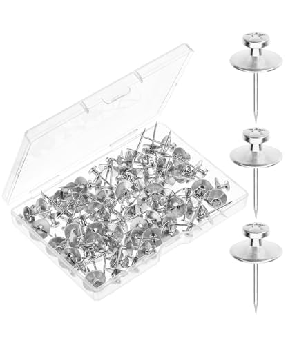 Mr. Pen- Double Headed Picture Hanging Nails, 80 Pack, Silver, Picture Nails, Tacks for Wall Hangings, Wall Pins for Hanging, Wall Nails for Hanging, Thumb Tacks for Wall Hanging, Picture Hangers - color: Silver, size: 80 Pack
