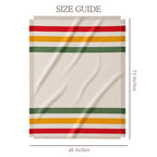 Prismatic Springs Striped Afghan Throw Blanket | Thick & Cozy | Cotton USA Made (73x48) - color: Prismatic Springs
