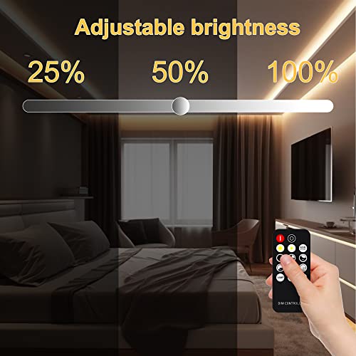AXMOTUT COB LED Strip Light Warm White, High Bright LED Strips with 2400LEDs, RF Remote and UL Power Supply, 3000K Dimmable LED Lights for Bedroom, Kitchen, DIY Home Decoration - color: Warm White 3000K, size: 16.4FT