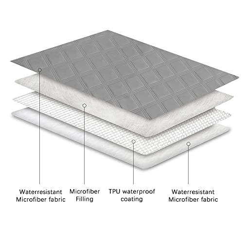 Ameritex Waterproof Dog Bed Cover Pet Blanket with Anti-Slip Back for Furniture Bed Couch Sofa - color: Lightgrey, size: 30x60 Inch (Pack of 1)
