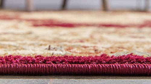 Unique Loom Versailles Collection Area Rug - Charles (7' 1" x 10' Rectangle Red/Cream) - color: Burgundy/ Ivory, size: 7'1" x 10' (Rectangular)