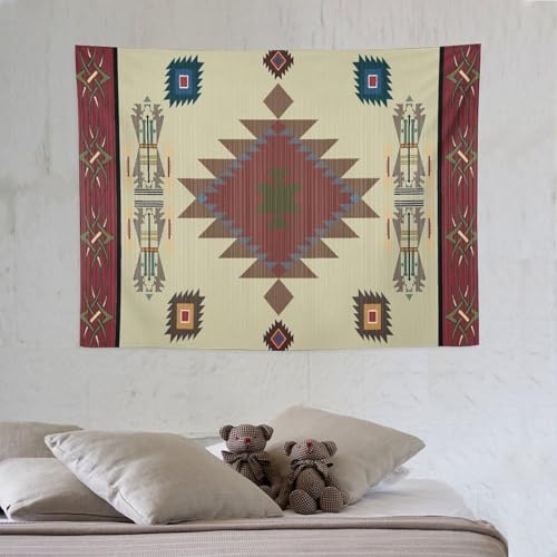 Aztec Tapestry, Ethnic Tribal Vintage Bohemian Geometric Style Tapestries Home Decor for Living Room Bedroom Decoration 40in Wx30in H (102×76cm) - color: Bohemian Tapestry-22, size: 40in"Wx30in"H (102×76cm)