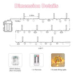 Battery Operated Fairy String Lights, Acrylic Gems Jewels String Lights with Remote 8 Modes Timer Function,30 Warm White LED Battery Powered Fairy Lights for Bedroom Party Decor