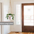 Giant XXL 55 Inches Macrame Planter Hanger Large for 15 inch Pot + Swag Hook | Extra Large Hanging Planter for Indoor Plants | No Pot/Plant Included (XXL Jute) - color: Brown