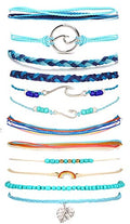 choice of all String Bracelets for Women Boho Wave Surfer Beach Wear Cute Bracelets Set Summer Friendship Jewelry Accessories Beach Stuff - color: D2:12 pcs blue orange surfer bracelets