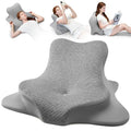 Reading Pillow for Bed, Leaning, Lying and Prone, Ergonomic Memory Foam Bed Wedge Pillow for Headboard, Floor Cushions, Chin & Back Support Pillows on Bedrest Couch Floor- Grey