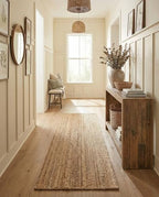 Rugs.com - Braided Jute Rug – 8 Ft Runner Natural Hand Braided Jute Rug – Eco-Friendly Flatweave for Hallways and Entryways - size: 2'7" x 8' (Runner)