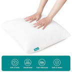 Oubonun 18 x 18 Throw Pillow Inserts - Soft, Plush & Decorative Down Alternative Pillows for Couch Sofa Bed, Machine Washable - White, Pack of 2 - size: 18x18 Inch (Pack of 2)