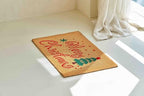 KANKUN Merry Christmas Coco Coir Door Mat with Xmas Tree, Heavy Duty Backing, Welcome Doormat (17" x 30"), Doormat Entrance (Christmas2 - Welcome) - color: Christmas2 - Welcome