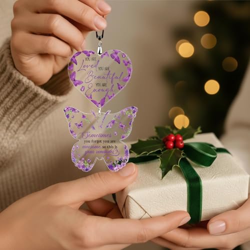 Positive Gifts for Women Christmas - Purple Butterfly Office Decor - Congratulations Appreciation Gift for Coworker, Friend, Teacher, Sister, Mom - Christmas, Birthday, Thank You Gift for Women, Men - color: 16 - Awesome Butterfly