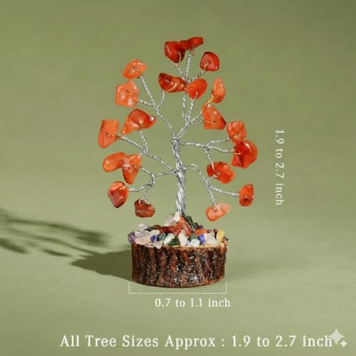 Crystal Tree Set of 12, Thoughtful Gifts for Women, Office Desk Decoration, Home, Shelf Decor for Positive Energy, Money, Reiki Healing, Good Luck, Birthday Gifts for Mom Love Ones - color: 12 Pcs Tree Set