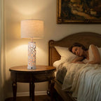 OYEARS 2-in-1 Light Table Lamp Set of 2 for Living Room, 28.5" Farmhouse Bedside Lamps with USB Charging Port, Main&Night Light & Dual Switches, Nightstand Lamp for Bedroom Home Office(Bulb Included) - color: Matte White