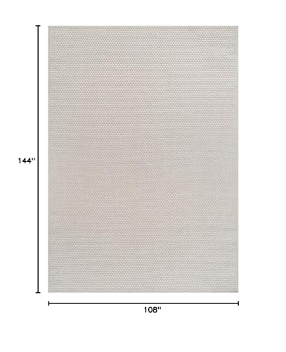 CAMILSON Easy Jute Rug 9x12, Large Indoor Outdoor Off-White Farmhouse Area Rugs for Living Room Patio and Kitchen Rug, Solid Woven Design, Easy-Cleaning, Non Slip Washable Outside Carpet (9 x 12) - color: Basketweave/Bone, size: 9' x 12' (Rectangular)