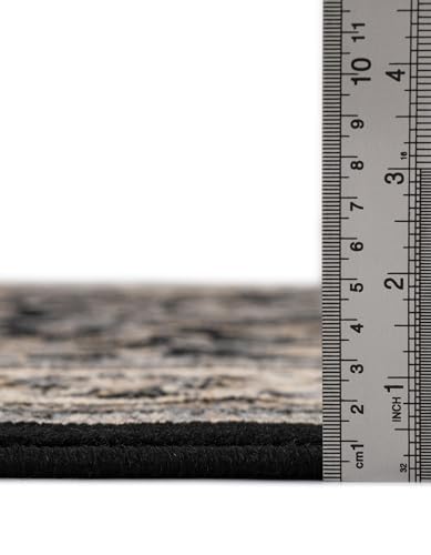 Unique Loom Sialk Hill Collection Area Rug - Washington (2' 2" x 8' 2" Runner Black/Gray) - color: Black/Gray, size: 2'2" x 8'2" (Runner)