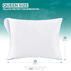 Set of 6 Pillow Protectors with Zipper Queen Size, Bed Bug and Dust Mite Proof Pillow Covers, Ultra Soft Pillow Encasements, Moisture Wicking and Waterproof Pillow Cases by Utopia Bedding (White) - size: Queen (Pack of 6)