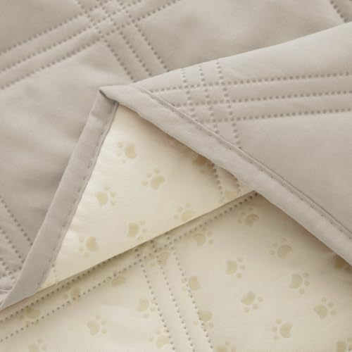 Ameritex Waterproof Dog Bed Cover Pet Blanket with Anti-Slip Back for Furniture Bed Couch Sofa - color: Khaki, size: 30x53 Inch (Pack of 1)