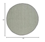 SAFAVIEH Natural Fiber Collection 5' Round Green / Grey NF730B Handmade Farmhouse Premium Jute Area Rug - color: Green/Grey, size: 5' (Round)