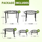 ESRICH 10 Pack Plant Stand, Metal Plant Stands for Outdoor Indoor Plants, Heavy Duty Plant Stands for Multiple Plant, Anti-Rust Iron Plant Pot Shelffor Planter, Potted Plant Holder for Garden Home