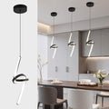 ADISUN Modern LED Pendant Light, Spiral Pendant Lights Kitchen Island, 4500K Neutral Light, Adjustable Height, Pendant Light Fixtures for Living Room Bedroom Hanging Light(Black) - color: Black-Neutral