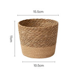 MagiDeal Woven Planter Basket,Storage Bins Ornament Flower Vase Flower Pot Planter Containers for Kitchen Home Outdoor,Office Picnic, S - size: Small