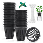 ORIMERC 2 inch Net Pots for Hydroponic Tower, 50 Pack Mesh Net Cups Come with Self Watering Wicking Rope&Plant Labels, for Hydroponic Garden Plants Baskets Aquaponics Vegetable Growing Indoor BPA Free - size: 2 inch (50 Pack)