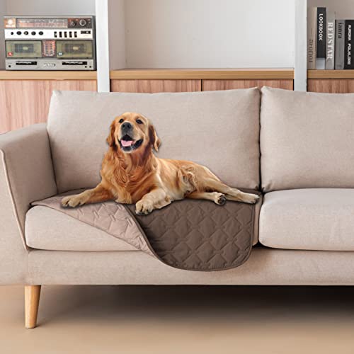 gogobunny 100% Double-Sided Waterproof Dog Bed Cover Pet Blanket Sofa Couch Furniture Protector for Puppy Large Dog Cat, Reversible (30x30 Inch (Pack of 1), Dark Chocolate/Light Chocolate) - color: Dark Chocolate/Light Chocolate, size: 30x30 Inch (Pack of