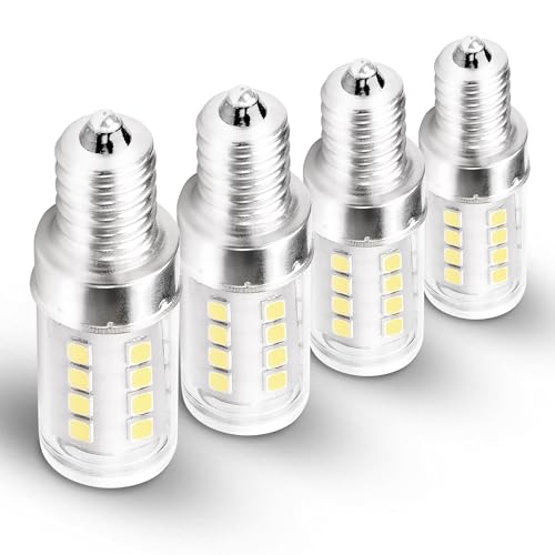 25 Watt Equivalent LED Decorative Candelabra Bulbs Daylight White 6000K 2 Watt 300lm E12 Small Base Idear for Ceiling Fan Chandelier Bathroom Vanity Mirror Light Dryer Drum Bulbs, Non-Dimmable, 4 Pack - color: 6000k Daylight White, size: 2 Watt-Non-dimmab