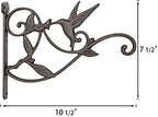 Mkono Hanging Plant Bracket Hook Iron Decorative Plant Hanger for Flower Basket Bird Feeder Wind Chime Lanterns, 1 Pack