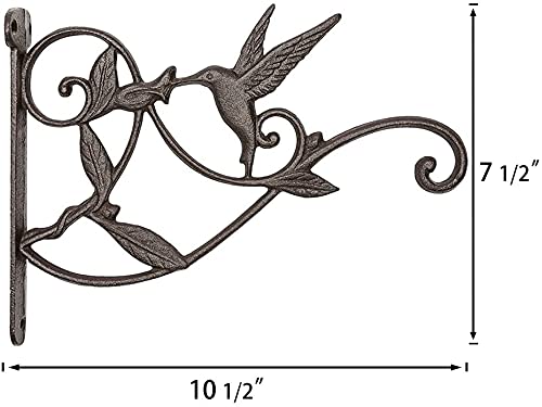 Mkono Hanging Plant Bracket Hook Iron Decorative Plant Hanger for Flower Basket Bird Feeder Wind Chime Lanterns, 1 Pack