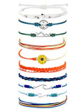 choice of all String Bracelets for Women Boho Wave Surfer Beach Wear Cute Bracelets Set Summer Friendship Jewelry Accessories Beach Stuff - color: E2:10 pcs ocean mountain string bracelets