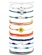 choice of all String Bracelets for Women Boho Wave Surfer Beach Wear Cute Bracelets Set Summer Friendship Jewelry Accessories Beach Stuff - color: E2:10 pcs ocean mountain string bracelets