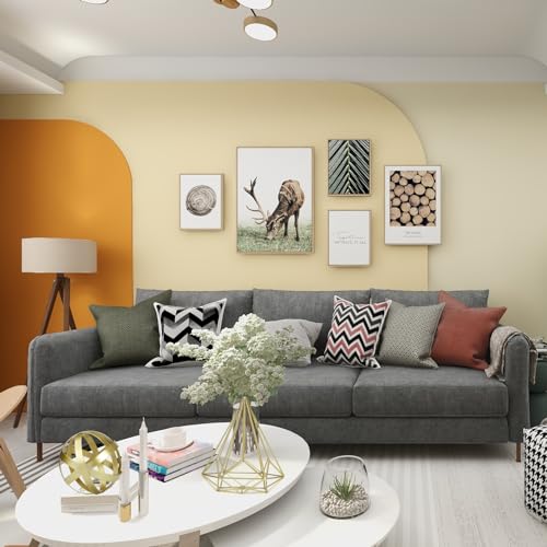 Gold Decor for Living Room Bedroom Bookshelf Coffee Table, Modern Style Figurine Decorative Ornaments Home Decor for Shelves (4.5" Modern Decorative Ball)