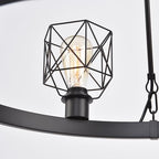 Wagon Wheel Chandelier Modern Farmhouse Pendant Light,Black Farmhouse Chandelier, 6-Light Wagon Wheel Chandelier with Adjustable Height, Dining Room Light Fixture, Hanging Lights - color: C
