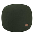 MeMoreCool Stuffed Round Pouf Ottoman Foot Rest, Floor Pouf Foot Stool with Soft Foam Chunk Filling, Small Round Ottoman Footstool Circle Footrest for Living Room, Green - color: Teddy Green