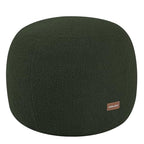 MeMoreCool Stuffed Round Pouf Ottoman Foot Rest, Floor Pouf Foot Stool with Soft Foam Chunk Filling, Small Round Ottoman Footstool Circle Footrest for Living Room, Green - color: Teddy Green
