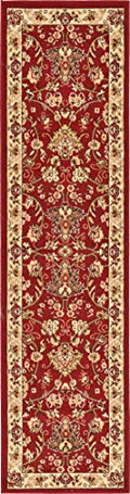 Unique Loom Sialk Hill Collection Area Rug - Washington (2' 2" x 8' 2" Runner, Burgundy/ Cream) - color: Burgundy/Cream, size: 2'2" x 8'2" (Runner)