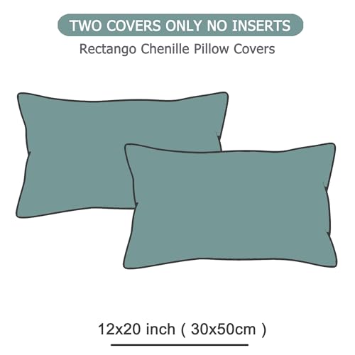 GAWAMAY Decorative Corduroy Lumbar Throw Pillow Covers 12x20 Inch Set of 2 for Living Room Couch Bed Sofa, Farmhouse Cushion Cover Soft Striped Neutral Pillows Cases Home Decor (30x50cm) Blue Green - color: Blue Green, size: 20" x 12" (Pack of 2)
