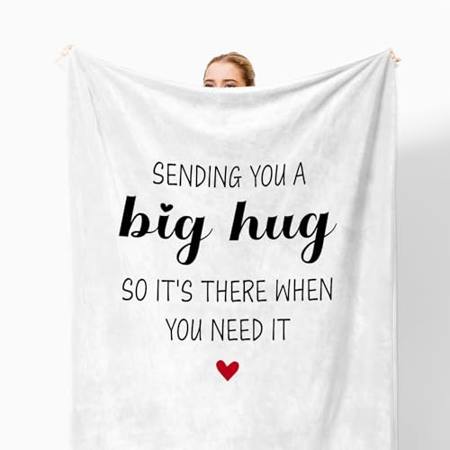 Thinking of You Gifts Throw Blanket for Couch, Miss You Gifts for Women, Sympathy Gift, Sending You a Big Hug Throw Blanket for Bedroom Living Room Home Decoration, 50x60 Inches - color: Color_a