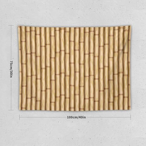 HZOHNAGO Bamboo Tapestry Retro Brown Bamboo Pattern Printed Wall Tapestry Painting Wall Hanging for Bedroom Living Room Dorm 40" W x 30" H - color: Bamboo-2, size: 40"L x 30"W