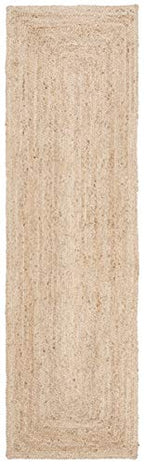 SAFAVIEH Cape Cod Collection Runner Rug - 2'3" x 22', Natural Brown, Handmade Braided Flat Weave Jute (CAP252A) - size: 2'3" x 22' (Runner)
