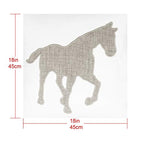 Animal Cotton Throw Pillow Covers Horse Pattren Embroidered 18x18 Inches for Couch Cushions Covers (White) … - color: Horse-white