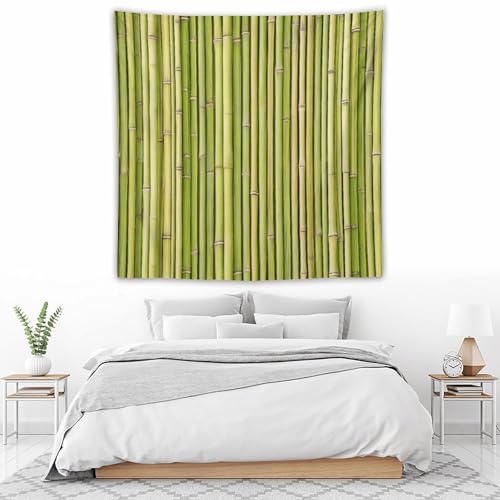 HZOHNAGO Bamboo Tapestry Chinese Style Green Pattern Printed Wall Tapestry Painting Wall Hanging for Bedroom Living Room Dorm 60" W x 60" H - color: Bamboo-7, size: 60"L x 60"W